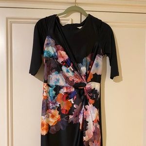 Floral black sheath dress by Yumi